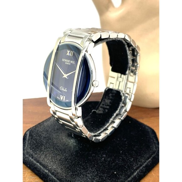Raymond Weil Men's Watch 2010 Othello Swiss Quartz Blue Dial Silver Steel 37mm - Picture 2 of 14